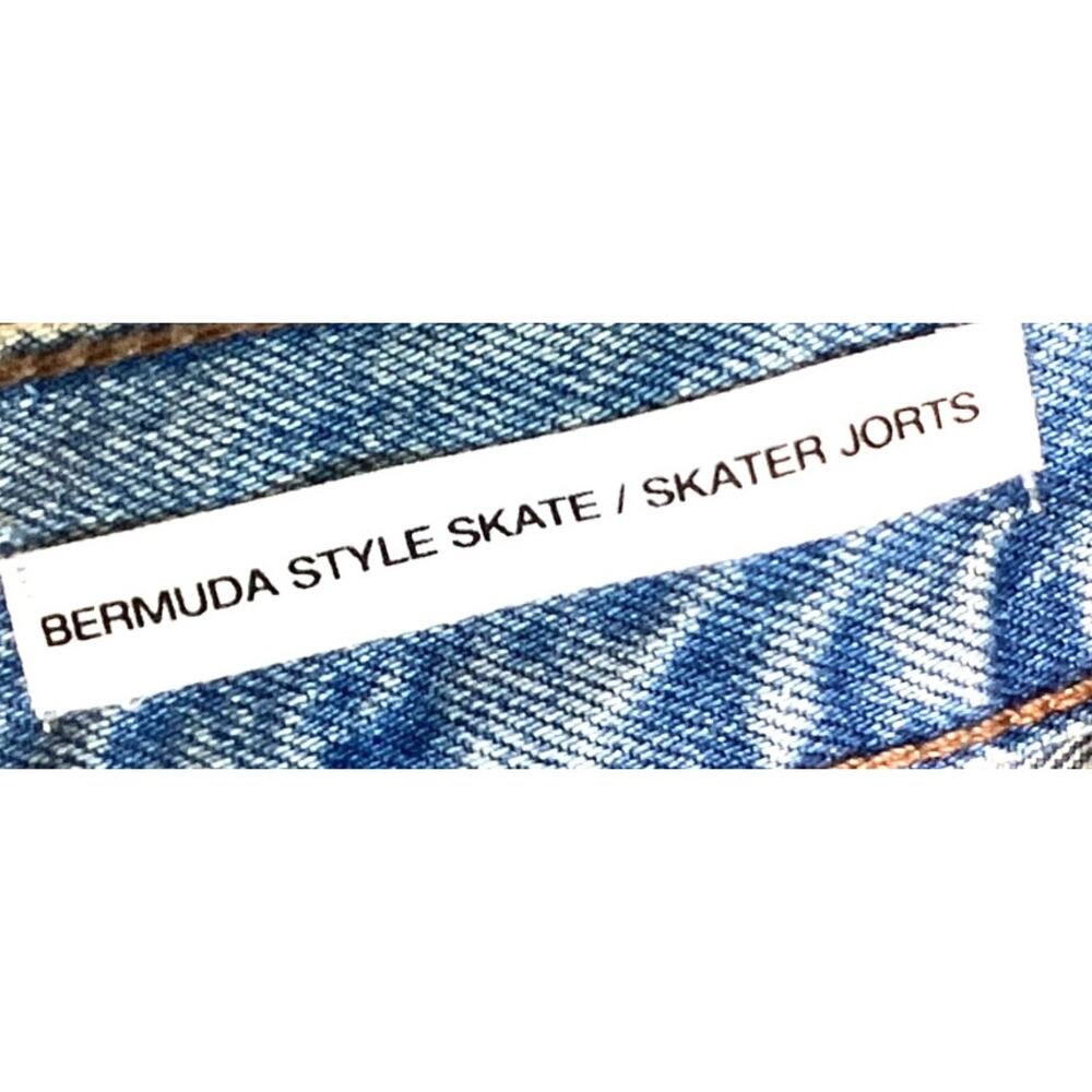 Garage Skater‎ Jorts Womens 9 Jodie Blue New Bermuda Style Denim Shorts NWT - Picture 9 of 11